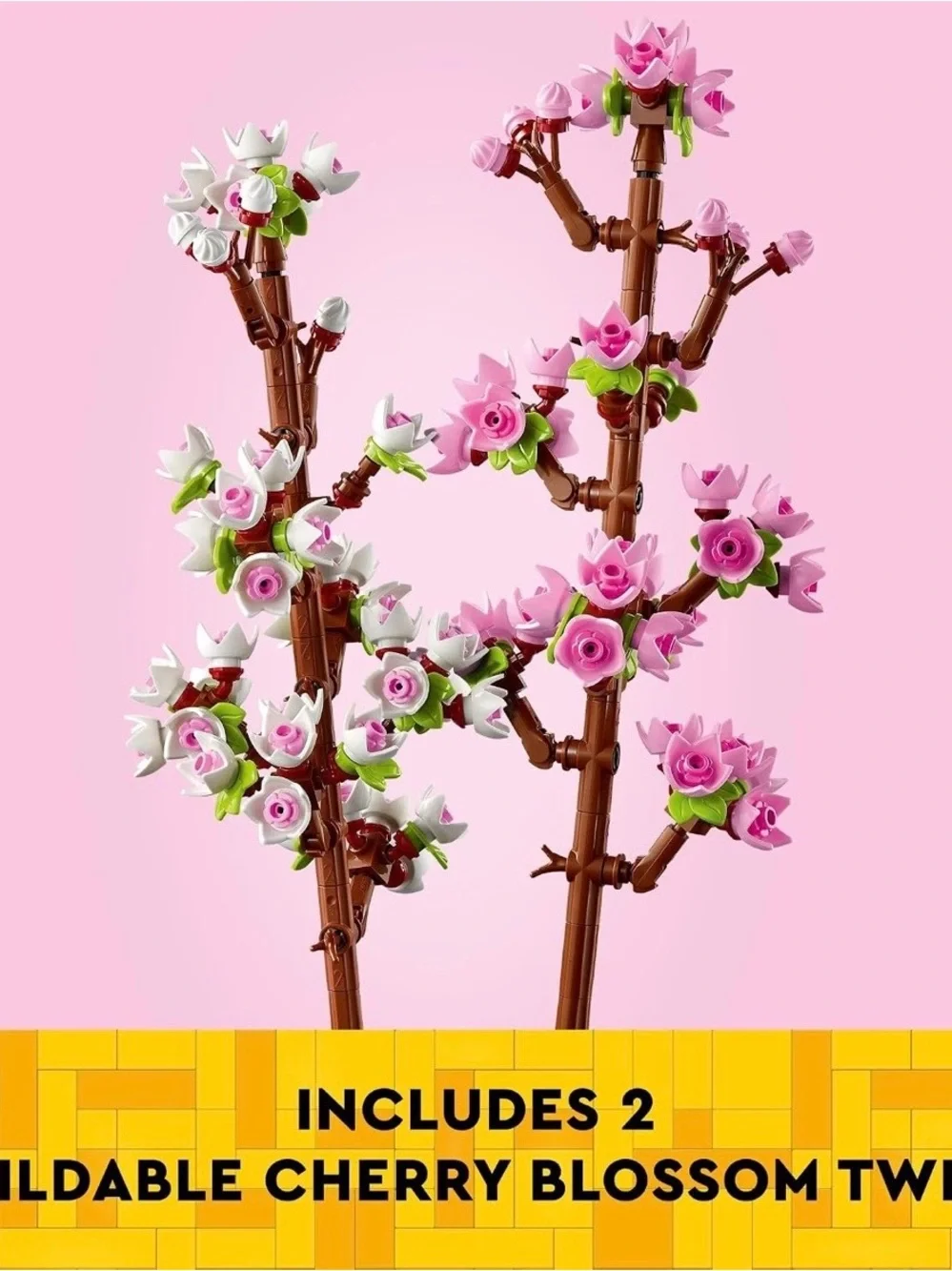 LEGO Pink and White Cherry Blossom 40725 & Roses 40460 Set of 2